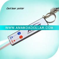 keychian led light with card laser pointer