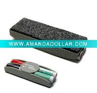 New Chalk Whiteboard Eraser Cloth & Plastic with 2 Pens
