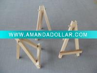 wooden mini easel with mini canvas