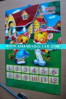 3D lenticular cartoon calendar