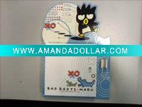 Wholesale fridge magnetic memo pad with pen for gift