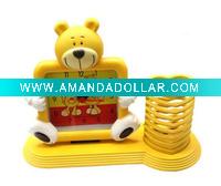 New Plastic Clock Pen Holder