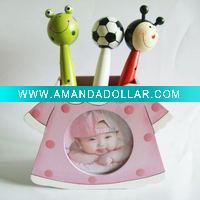 Wholesale Wooden Crafts Wooden Pen Holder Wooden Pencil Vase Brush Pot