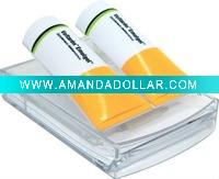 Wholesale Double tube shaped plastic memo paper dispenser