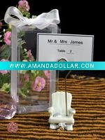 Wholesale Polyresin white chair card holder(G)