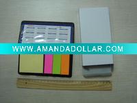 sticky memo with holder and calendar