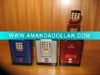 Plastic pen holder with led foldable light