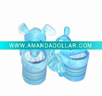 Wholesale Blue Elephant Fabric Pencil Holder