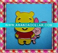 cute small bear pin butterfly button