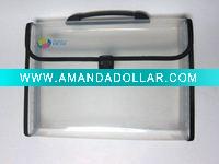 Wholesale transparent document bag /PP expanding file folder/expanding file