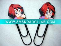 Wholesale Soft pvc paper clip,Clip bookmark,Promotional gift