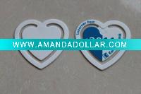 plastic heart bookmark