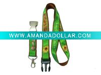 Wholesale promotion satin ribbon lanyard