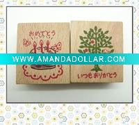 Wholesale craft wooden rubber stamp