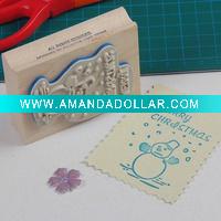 Wholesale wooden rubber Christmas stamp