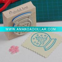 Wholesale Wooden Rubber Christmas Stamp