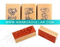 Wholesale toy cartoon wooden stamp