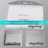 Wholesale D-CC119 pvc plastic badge holder with name badge and student badge