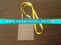 Wholesale Vinyl badge holder with long handle