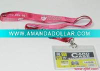 Wholesale polyester card holder lanyard