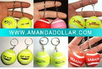tennis ball keychain,mini tennis keyring