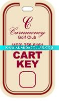 Plastic golf bag tag