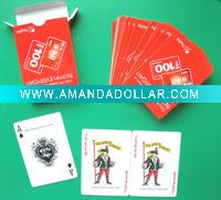 plastic playing cards with paper box packing