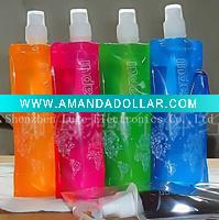 Wholesale portable folding flat drinking water bottles 480ml