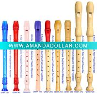 8-hole soprano plastic and wood Recorder/ Musical instrument