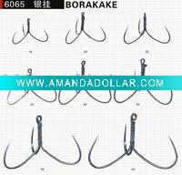 Wholesale fishing hook for lure borakake 6065,treble hooks of lure,high carbon steel hooks
