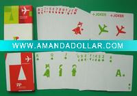 Plastic coated playing card