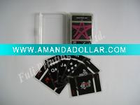 Wholesale playing card/transparent plastic playing card/poker/poker card