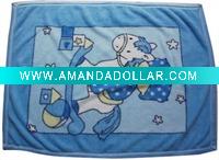 coral Fleece Print Blanket