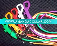 Wholesale coil spring keychain/Bungee Coil/Casino bungee coil/keychain/plastic lanyard