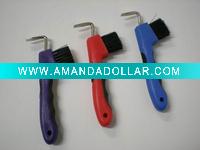 hoof pick brush with soft-touch
