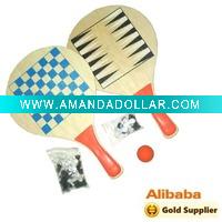 wooden beach paddle