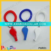 promotion Plastic whistle coil keyring