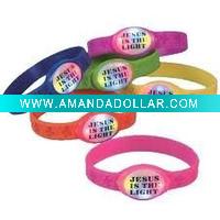 LED flashing light silicone wristband