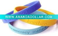 customized silicone clap bangle