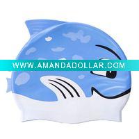 Wholesale children silicone swimming cap and bathing cap