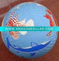 Wholesale 8.5" rubber playground ball ( color )