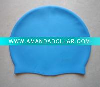 Silicone swimming cap