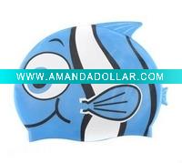 Wholesale Fashion children silicone waterproof bathing cap and swim cap