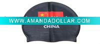 Wholesale 2011 new design waterproof silicone flag swim cap for children