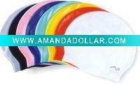 Silicone swimming caps