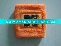 Wholesale orange color terry cotton wristband