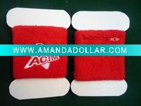 cotton sports wristband with zipper,colorful wristband