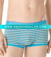 Wholesale Hot sale fashion stripes cotton mens underwear boxer briefs