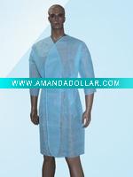 Disposable nonwoven kimono with belt