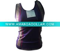 Wholesale ladies 100% polyester seamless camisole stock